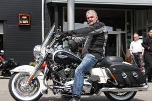 Matze auf einer Harley Davidson Road King